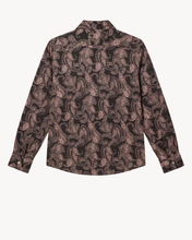 Load image into Gallery viewer, SHIRT IN SILK WITH BLACK PAISLEY PRINT - 73LONDON