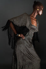 Load image into Gallery viewer, SILK FRINGED SHAWL DRESS - 73LONDON