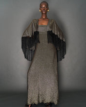 Load image into Gallery viewer, SILK FRINGED SHAWL DRESS - 73LONDON