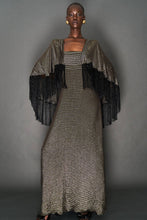 Load image into Gallery viewer, SILK FRINGED SHAWL DRESS - 73LONDON