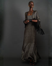Load image into Gallery viewer, SILK FRINGED SHAWL DRESS - 73LONDON