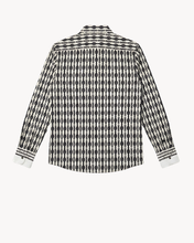 Load image into Gallery viewer, IVORY/BLACK LINK PRINT SILK SHIRT
