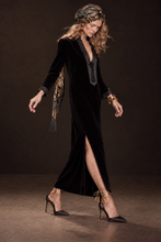 Load image into Gallery viewer, BLACK VELVET HOSTESS GOWN
