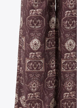 Load image into Gallery viewer, BERRY/CREAM TOILE PRINT SILK TROUSERS.
