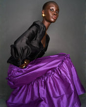 Load image into Gallery viewer, PURPLE SILK TAFFETA SKIRT
