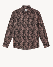 Load image into Gallery viewer, SHIRT IN SILK WITH BLACK PAISLEY PRINT - 73LONDON
