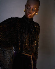 Load image into Gallery viewer, DRAMATIC VELVET SPOT BLOUSE - 73LONDON
