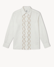 Load image into Gallery viewer, SHIRT IN LINEN WITH RUFFLE - 73LONDON
