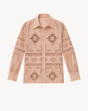 Load image into Gallery viewer, SHIRT IN LINEN WITH CUT-WORK EMBROIDERY
