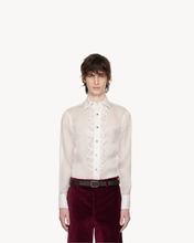 Load image into Gallery viewer, IVORY RUFFLE SHIRT IN SILK ORGANZA
