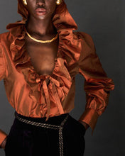 Load image into Gallery viewer, ORANGE SILK TAFFETA BLOUSE
