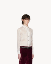 Load image into Gallery viewer, IVORY RUFFLE SHIRT IN SILK ORGANZA

