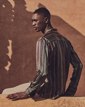Load image into Gallery viewer, SHIRT IN SILK SATIN WITH STRIPE - 73LONDON
