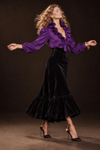 Load image into Gallery viewer, PURPLE  SILK TAFFETA BLOUSE
