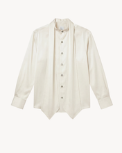 Load image into Gallery viewer, IVORY SILK CRAVAT SHIRT - 73LONDON
