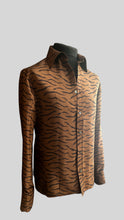 Load image into Gallery viewer, EXOTIC TIGER SILK DUPION PRINTED SHIRT.
