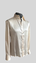 Load image into Gallery viewer, CREAM SILK SATIN SHIRT.
