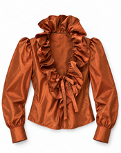 Load image into Gallery viewer, ORANGE SILK TAFFETA BLOUSE
