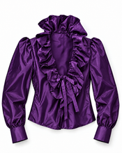 Load image into Gallery viewer, PURPLE  SILK TAFFETA BLOUSE
