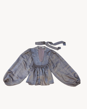 Load image into Gallery viewer, LILAC SILK METALLIC BLOUSE
