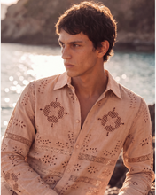 Load image into Gallery viewer, SHIRT IN LINEN WITH CUT-WORK EMBROIDERY
